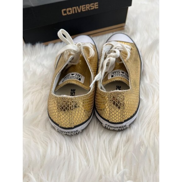 Gold Snake Skin Chuck Converse Sneakers - Picture 4 of 5